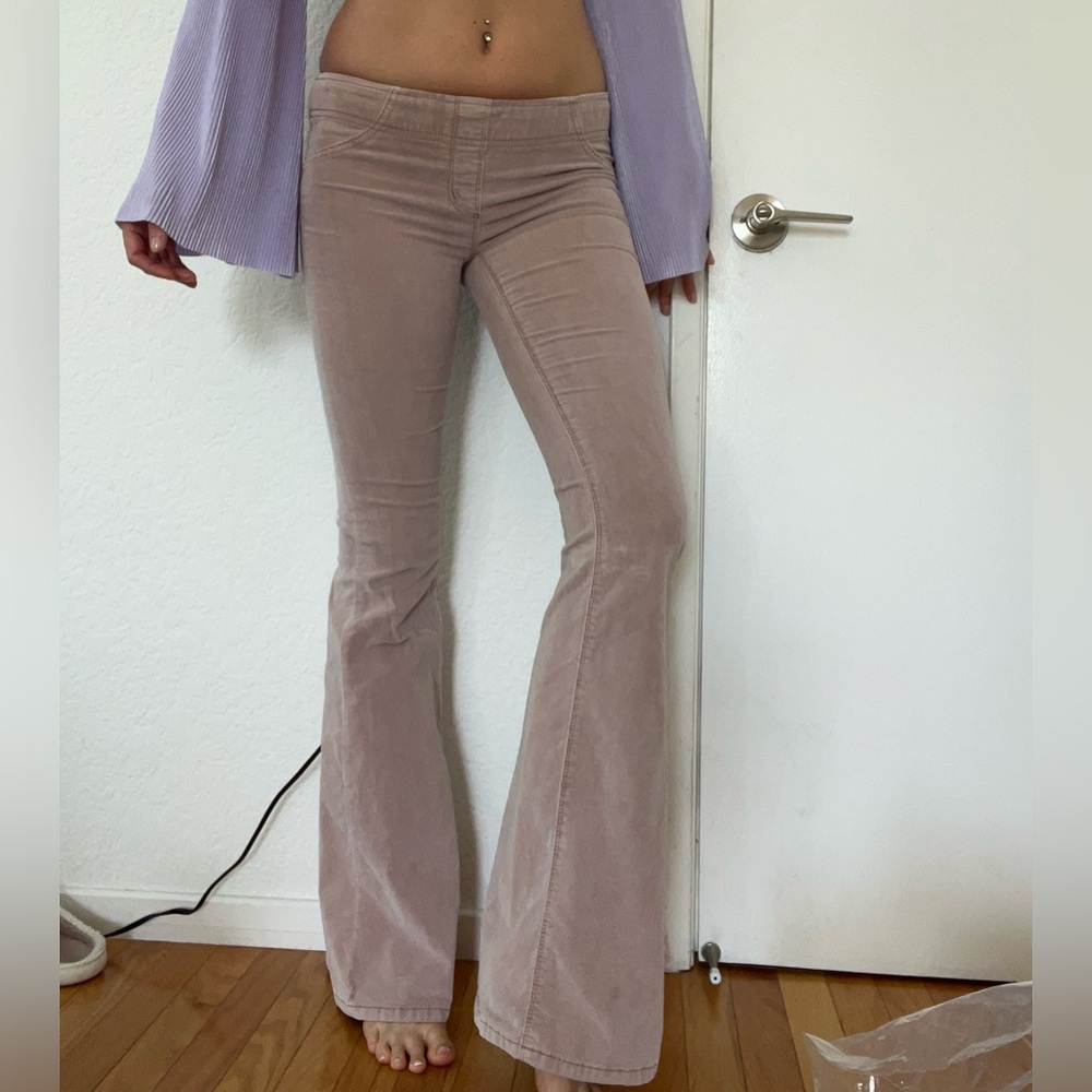 We The Free Mauve Corduroy Boot-Flare Pants